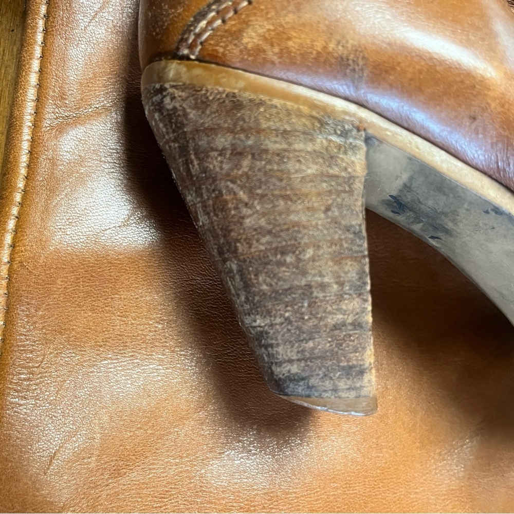 Vintage Frye Tan Camel 100% Leather Knee High Boots Womens 6 - Picture 3 of 10